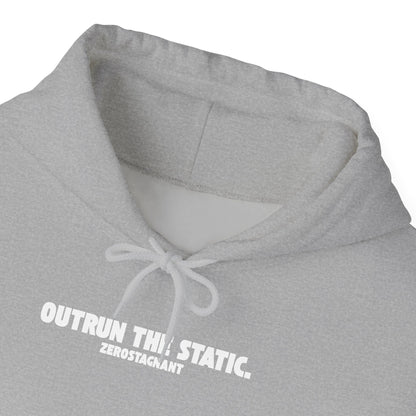 Outrun The Static, Hoodie — Unisex Heavy Blend™ Hooded Sweatshirt — Motivational Fitness Hoodie