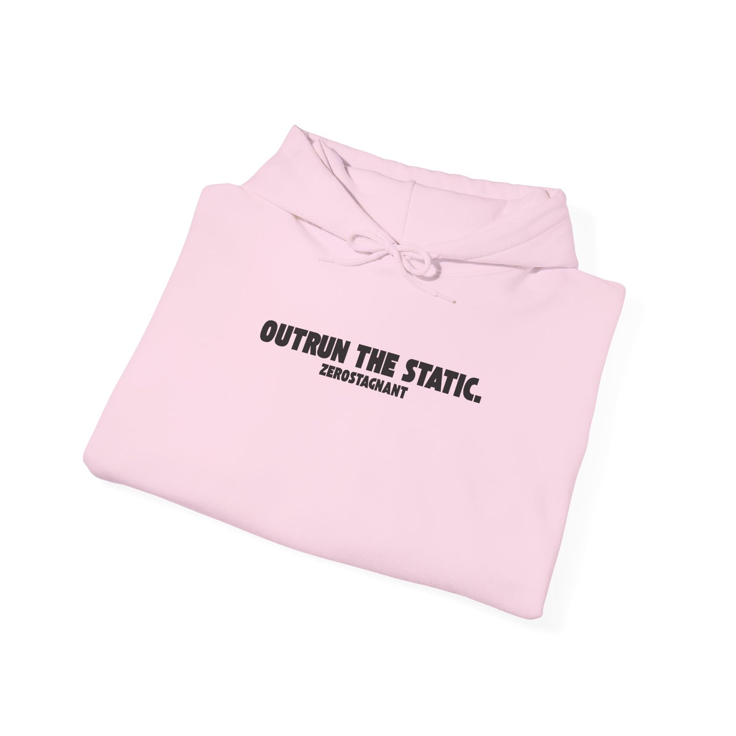 Outrun the Static., Hoodie — Unisex Garment-Dyed T-shirt — Motivational Fitness Hoodie