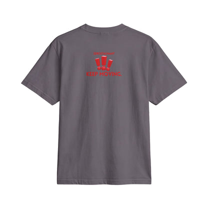 Fun Social Media 3D Red Exclamations T-Shirt — Keep Moving.