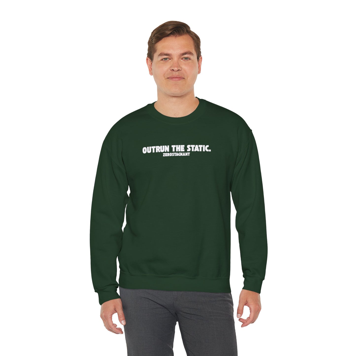 Outrun the Static T-Shirt — Unisex Garment-Dyed T-shirt—Motivational Fitness Tee