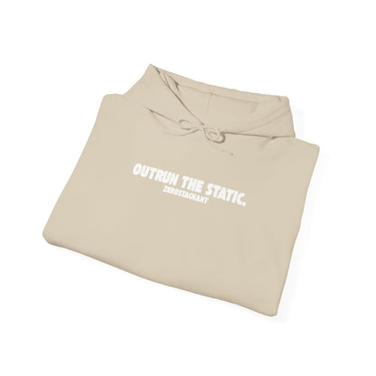 Outrun The Static, Hoodie — Unisex Heavy Blend™ Hooded Sweatshirt — Motivational Fitness Hoodie