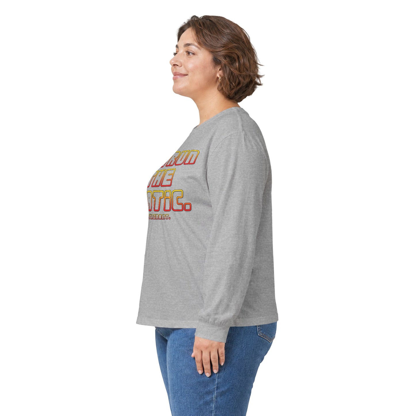 Outrun The Static Non-Stop  — Long Sleeve Retro Vaporwave Graphic Shirt