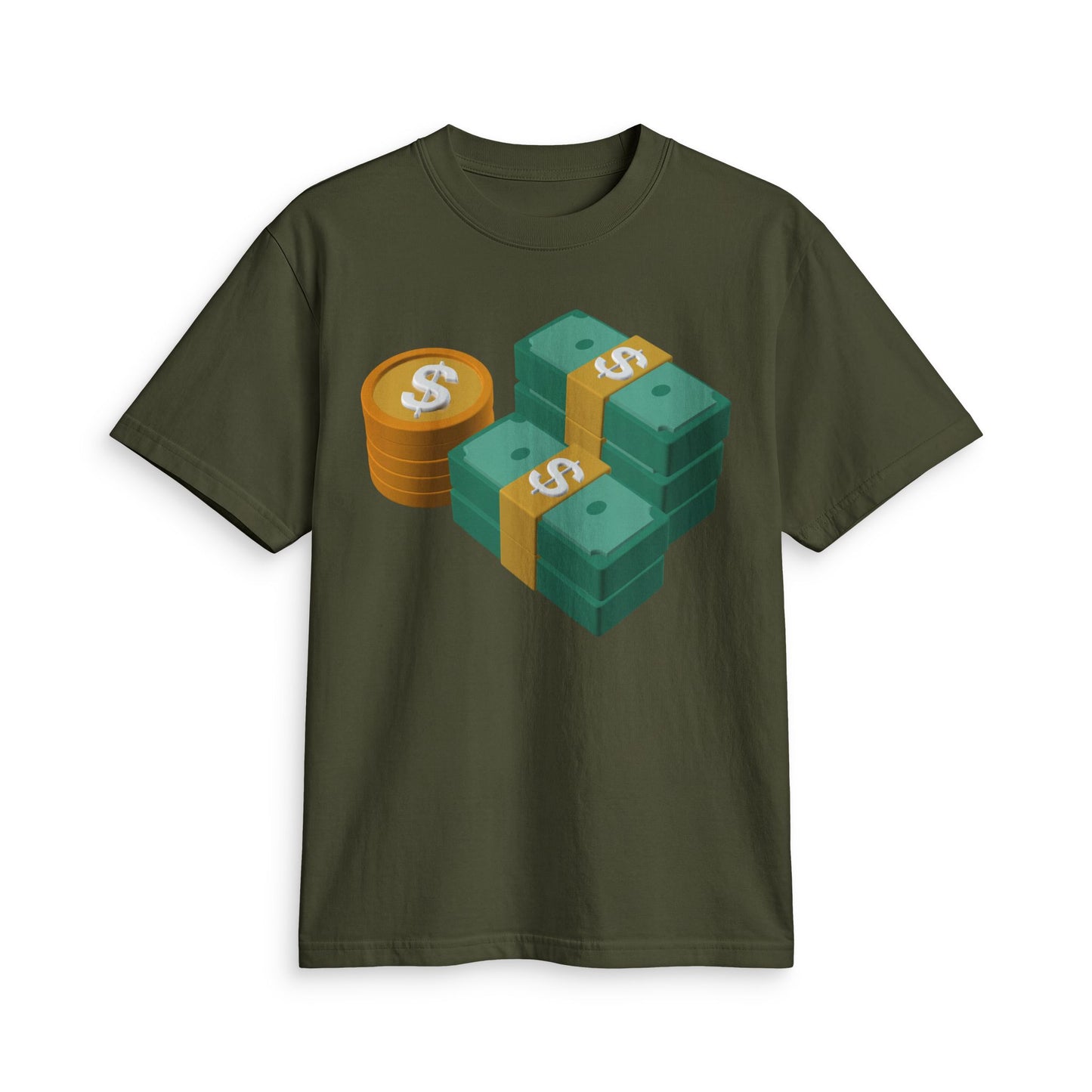 Fun Social Media 3D Money Stack T-Shirt — Keep Moving.