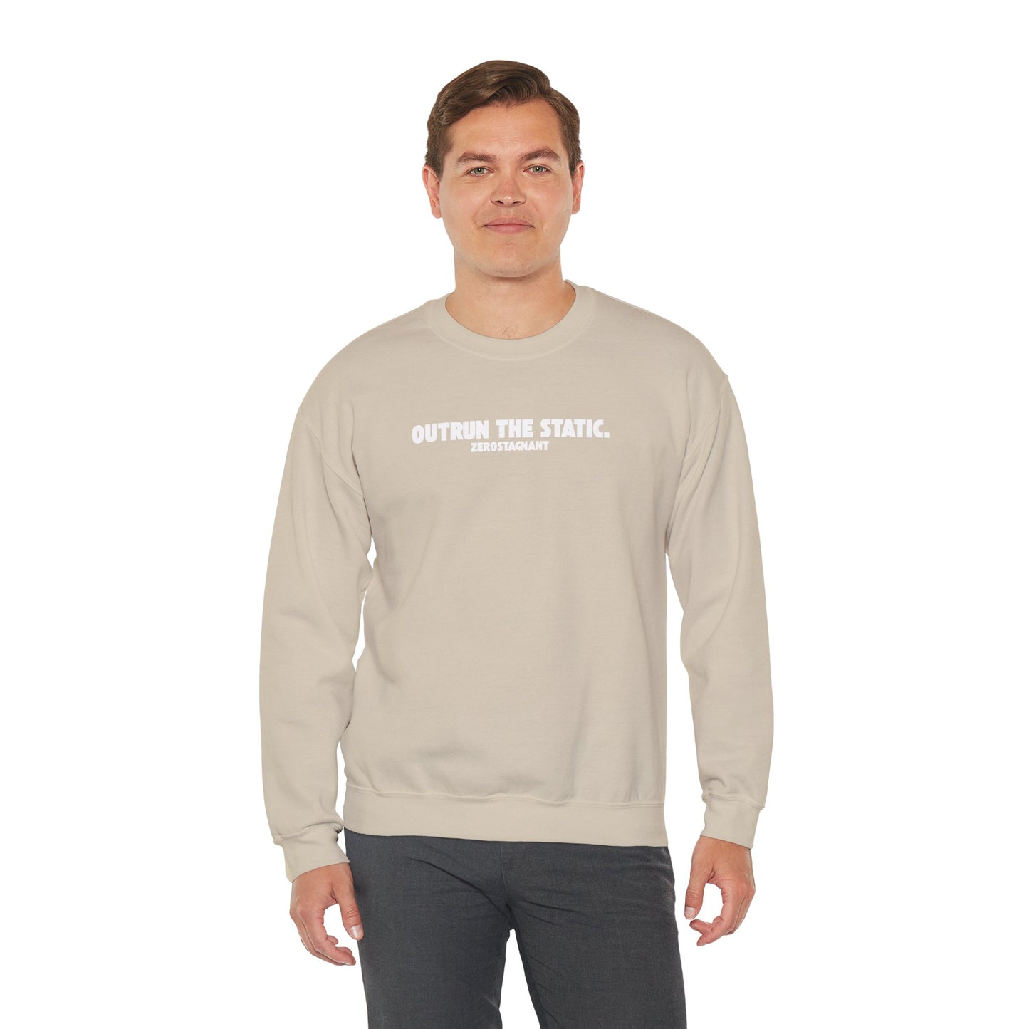 Outrun the Static T-Shirt — Unisex Garment-Dyed T-shirt—Motivational Fitness Tee