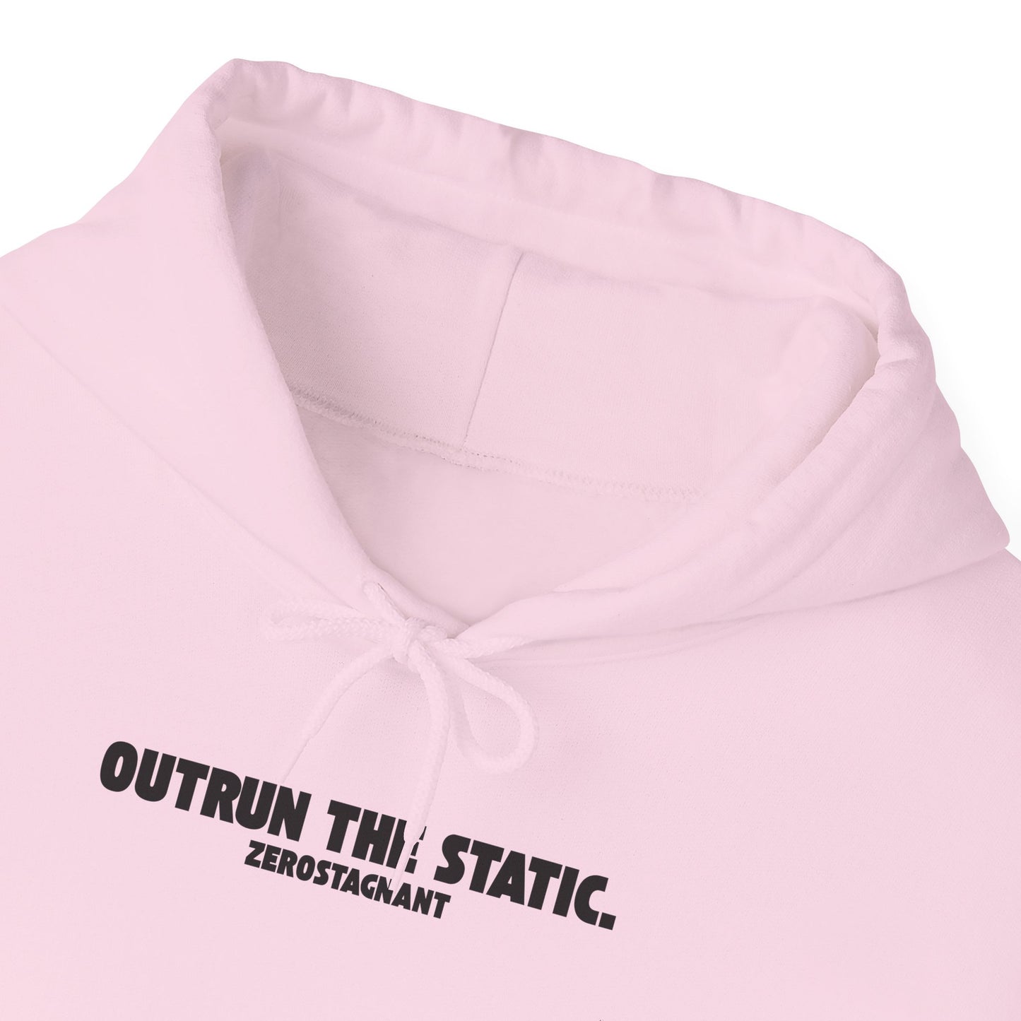 Outrun the Static., Hoodie — Unisex Garment-Dyed T-shirt — Motivational Fitness Hoodie