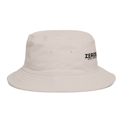 Bucket Hat — "Zerostagnant: Still Water Roots. Keep Moving."