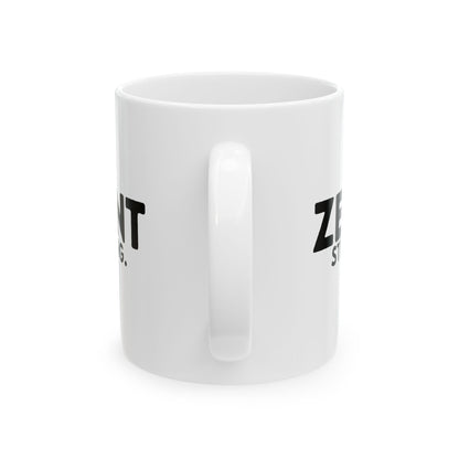 White Mug — "Zerostagnant: Still Water Rots. Keep Moving." Motivational Coffee Cup