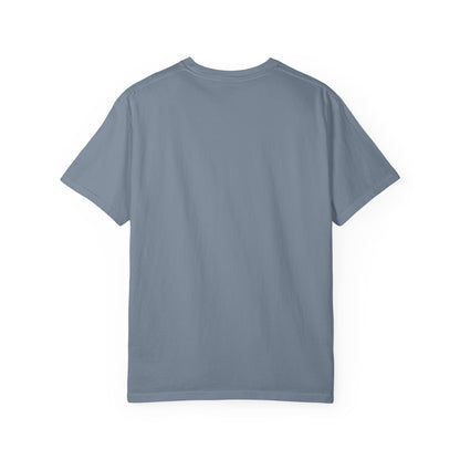 "Still Water Rots. Keep Moving."-Helvetica, Unisex Garment-Dyed T-shirt