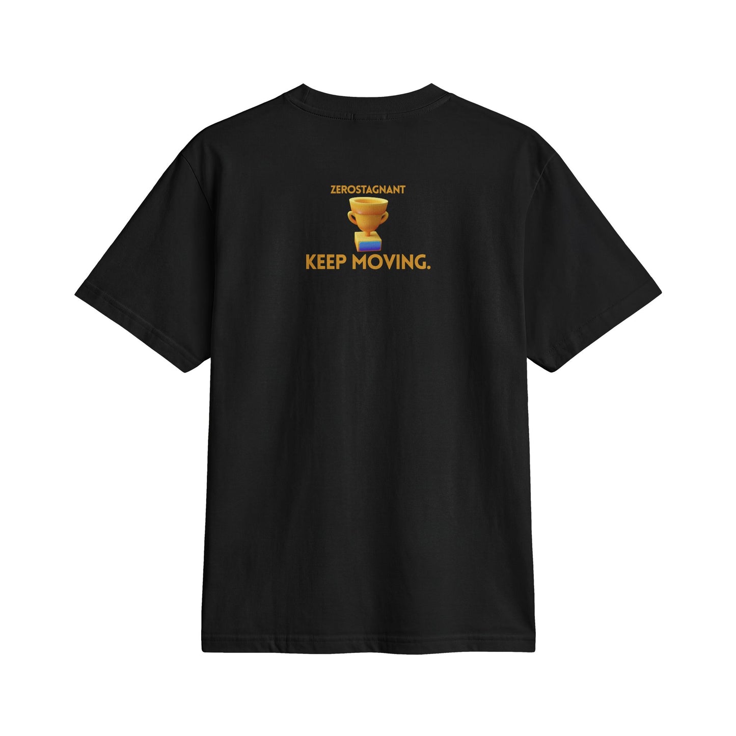 Fun Social Media 3D Trophy T-Shirt — Keep Moving.