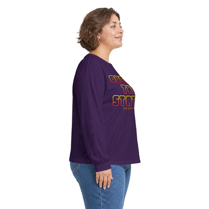 Outrun The Static Non-Stop  — Long Sleeve Retro Vaporwave Graphic Shirt