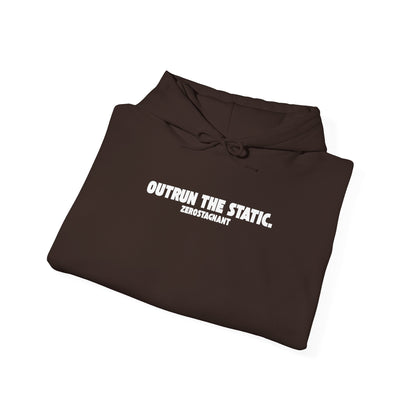 Outrun The Static, Hoodie — Unisex Heavy Blend™ Hooded Sweatshirt — Motivational Fitness Hoodie