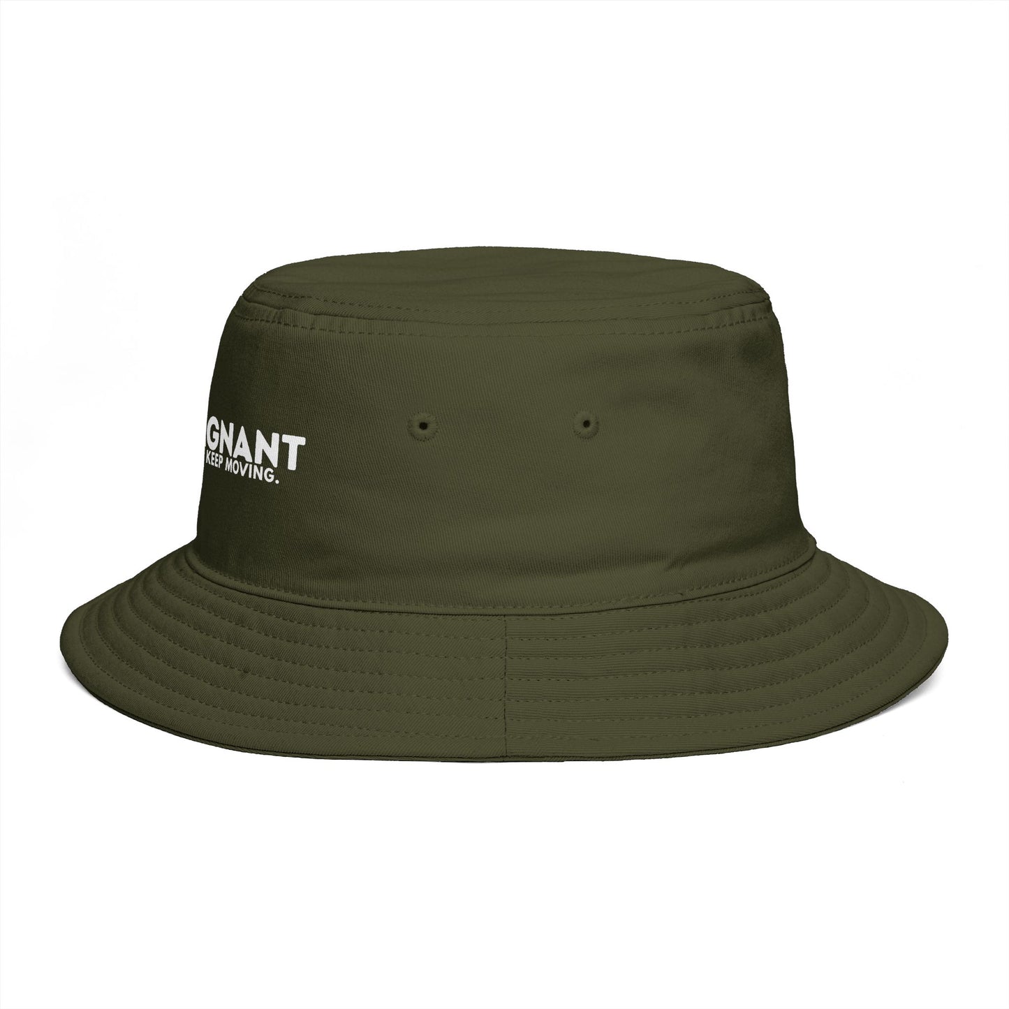 Bucket Hat — "ZEROSTAGNANT: Still Water Rots. Keep Moving."