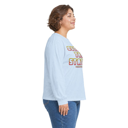 Outrun The Static Non-Stop  — Long Sleeve Retro Vaporwave Graphic Shirt