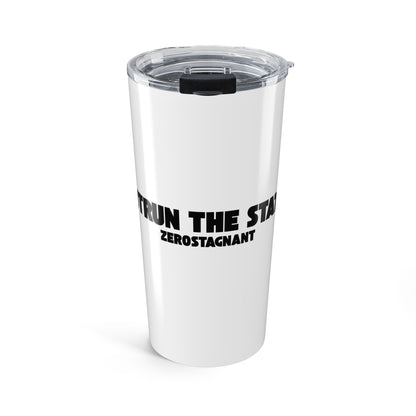 Outrun the Static — Tumbler, Motivational Travel Mug, 20oz