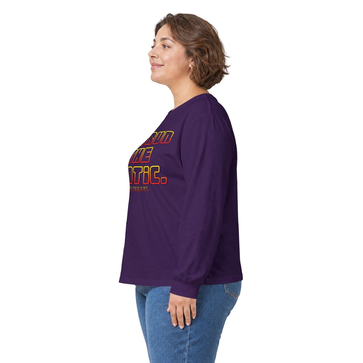 Outrun The Static Non-Stop  — Long Sleeve Retro Vaporwave Graphic Shirt