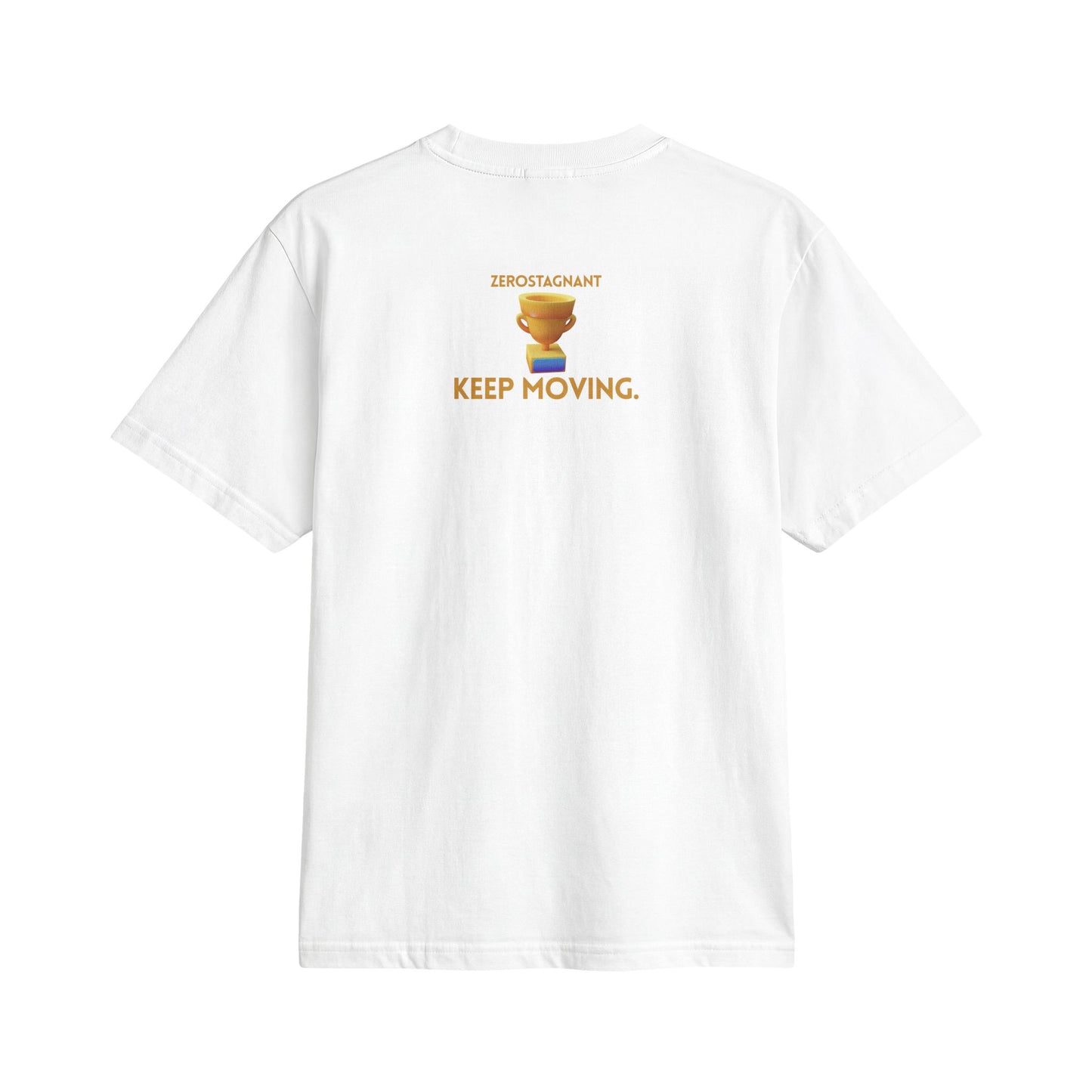 Fun Social Media 3D Trophy T-Shirt — Keep Moving.