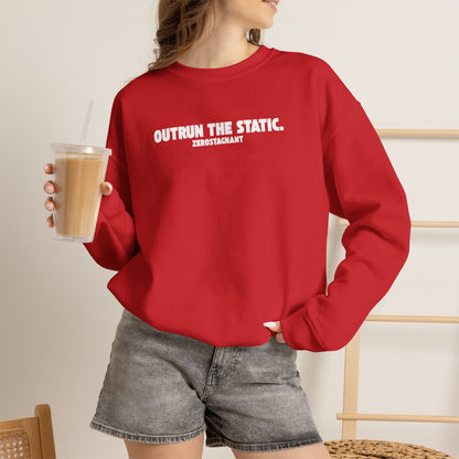 Outrun the Static T-Shirt — Unisex Garment-Dyed T-shirt—Motivational Fitness Tee