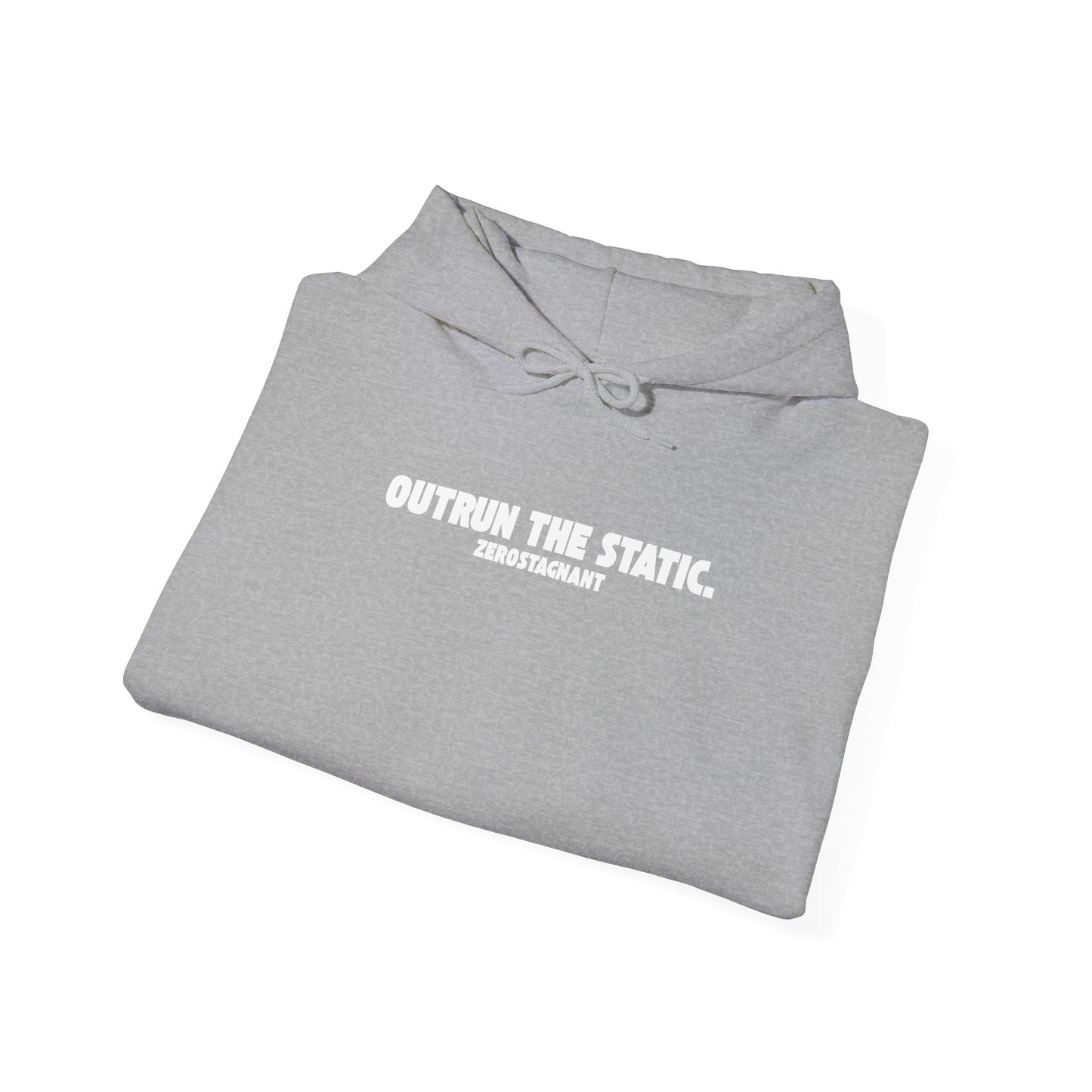 Outrun The Static, Hoodie — Unisex Heavy Blend™ Hooded Sweatshirt — Motivational Fitness Hoodie