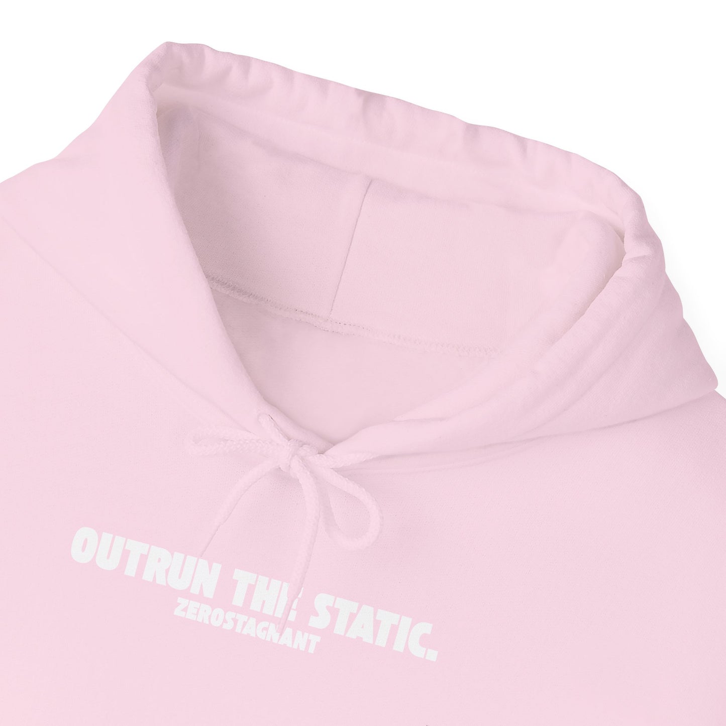 Outrun The Static, Hoodie — Unisex Heavy Blend™ Hooded Sweatshirt — Motivational Fitness Hoodie