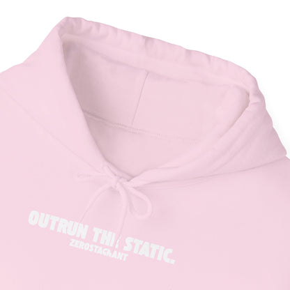 Outrun The Static, Hoodie — Unisex Heavy Blend™ Hooded Sweatshirt — Motivational Fitness Hoodie