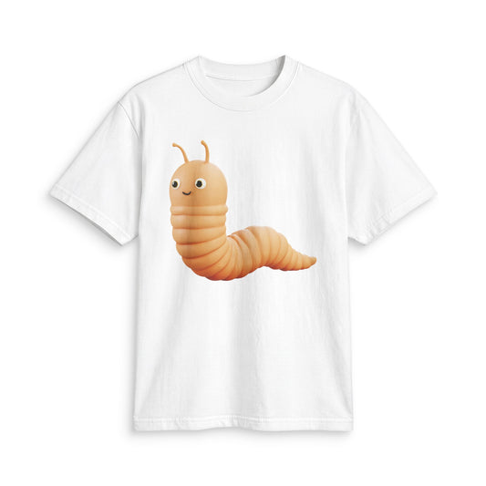 Fun Social Media 3D Cute Worm T-Shirt — Keep Moving.