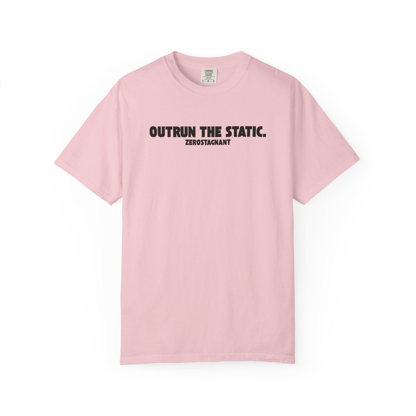 Outrun the Static — Unisex Garment-Dyed T-shirt—Motivational Fitness Tee