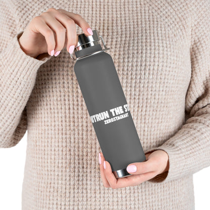 Outrun the Static — Copper Vacuum Thermos Water Bottle, 22 Oz