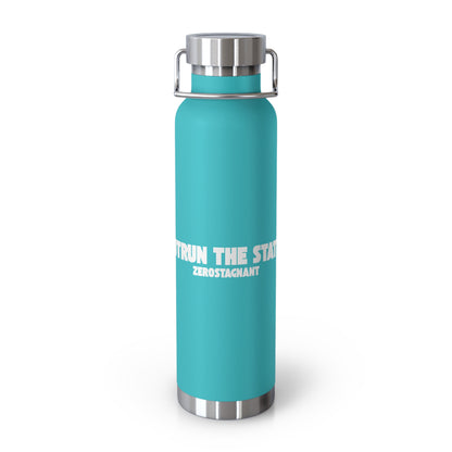 Outrun the Static — Copper Vacuum Thermos Water Bottle, 22 Oz
