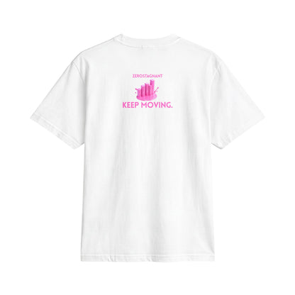 Fun Social Media 3D Pink Progress Bar Graphic T-Shirt — Keep Moving.