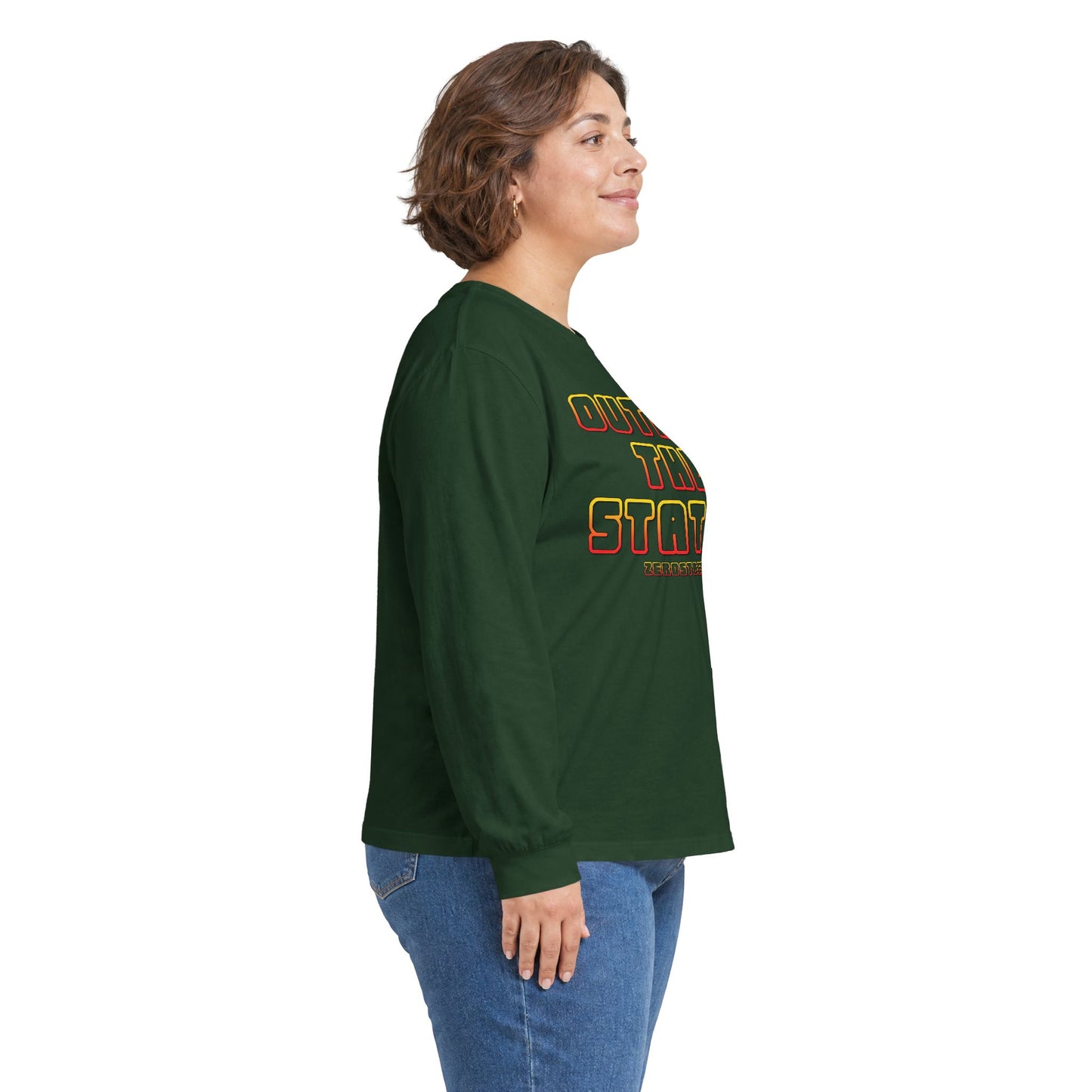 Outrun The Static Non-Stop  — Long Sleeve Retro Vaporwave Graphic Shirt