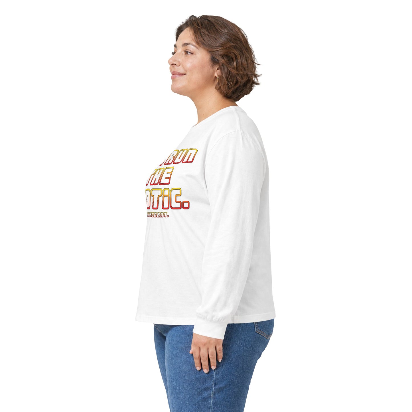 Outrun The Static Non-Stop  — Long Sleeve Retro Vaporwave Graphic Shirt