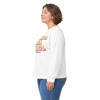 Outrun The Static Non-Stop  — Long Sleeve Retro Vaporwave Graphic Shirt