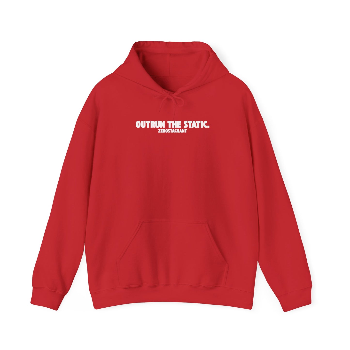Outrun The Static, Hoodie — Unisex Heavy Blend™ Hooded Sweatshirt — Motivational Fitness Hoodie