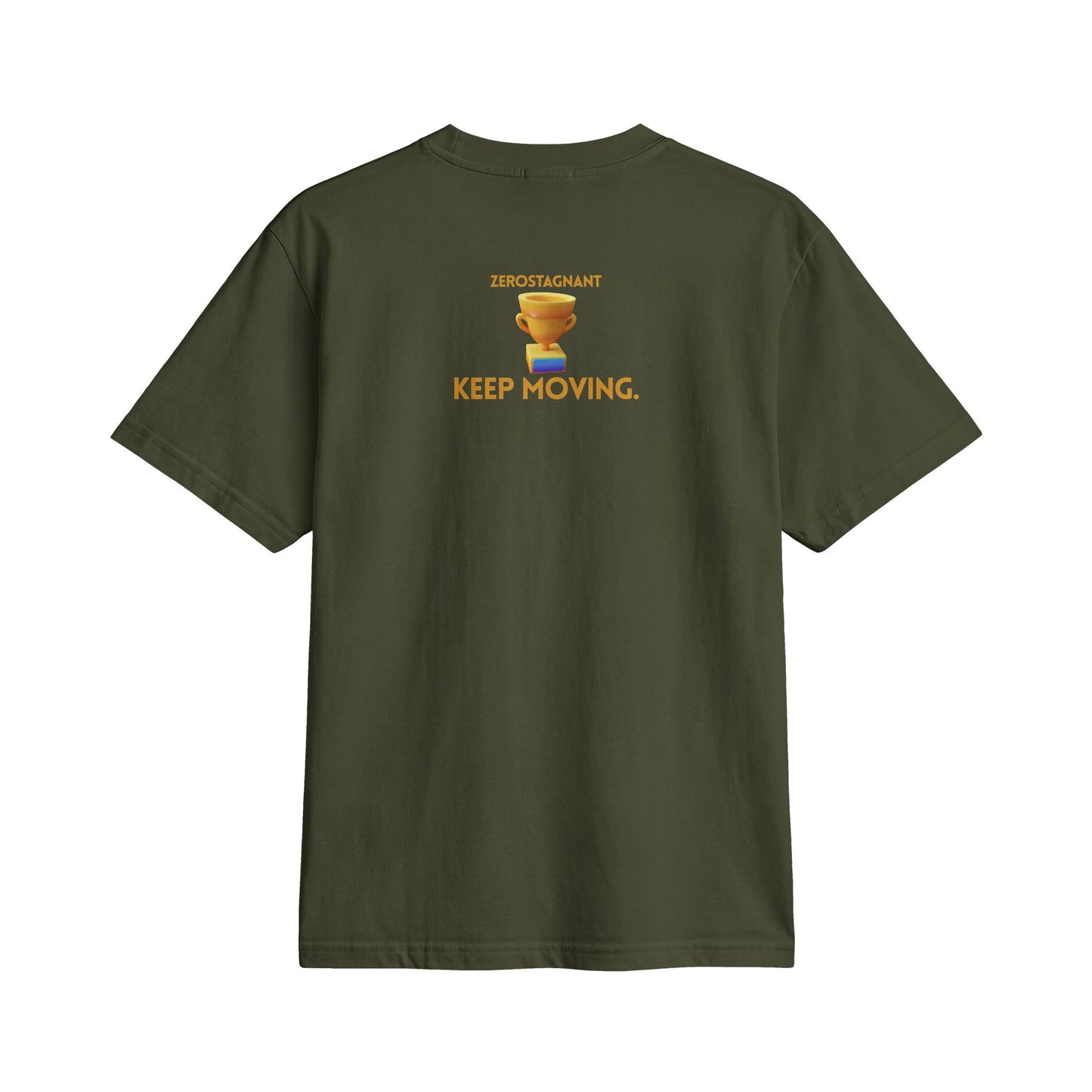 Fun Social Media 3D Trophy T-Shirt — Keep Moving.