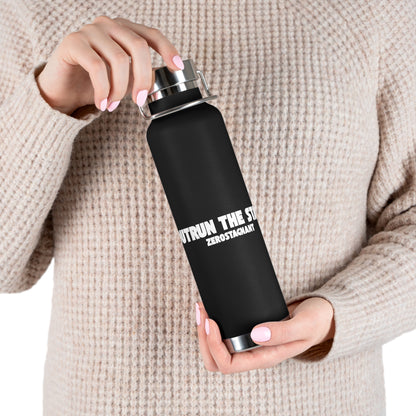 Outrun the Static — Copper Vacuum Thermos Water Bottle, 22 Oz
