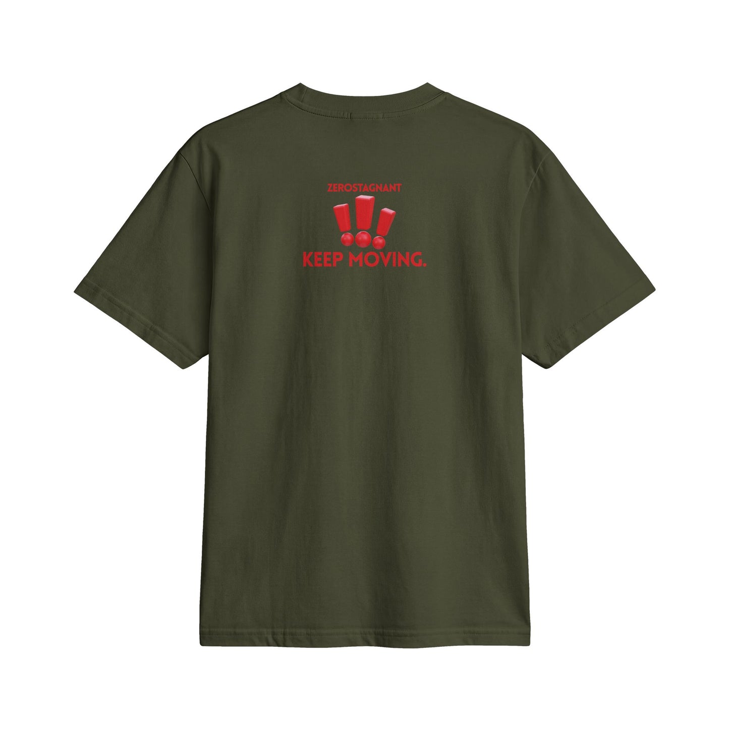 Fun Social Media 3D Red Exclamations T-Shirt — Keep Moving.