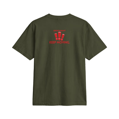 Fun Social Media 3D Red Exclamations T-Shirt — Keep Moving.