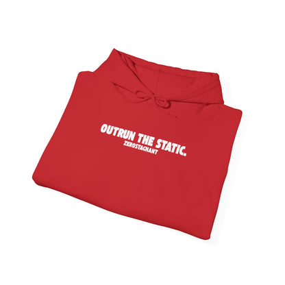 Outrun The Static, Hoodie — Unisex Heavy Blend™ Hooded Sweatshirt — Motivational Fitness Hoodie