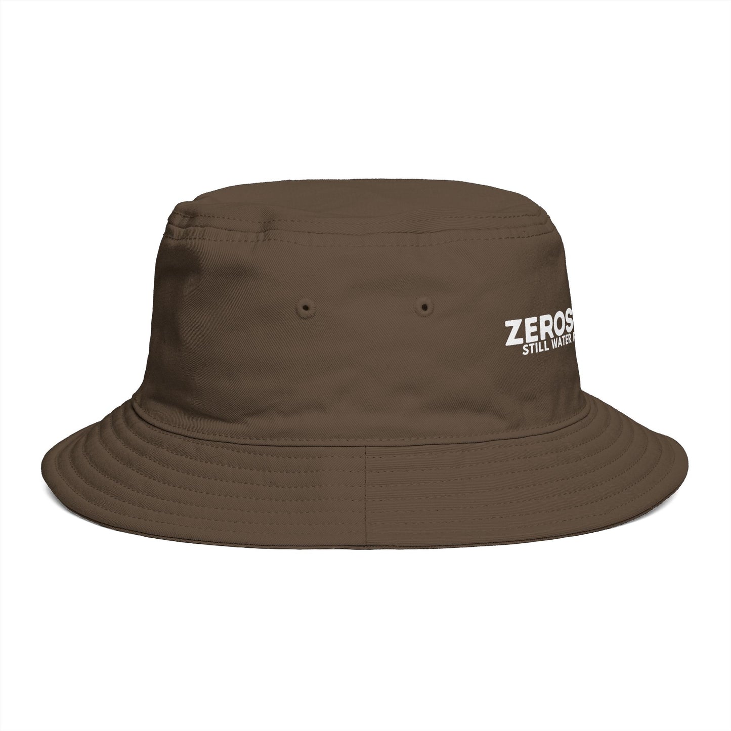 Bucket Hat — "ZEROSTAGNANT: Still Water Rots. Keep Moving."