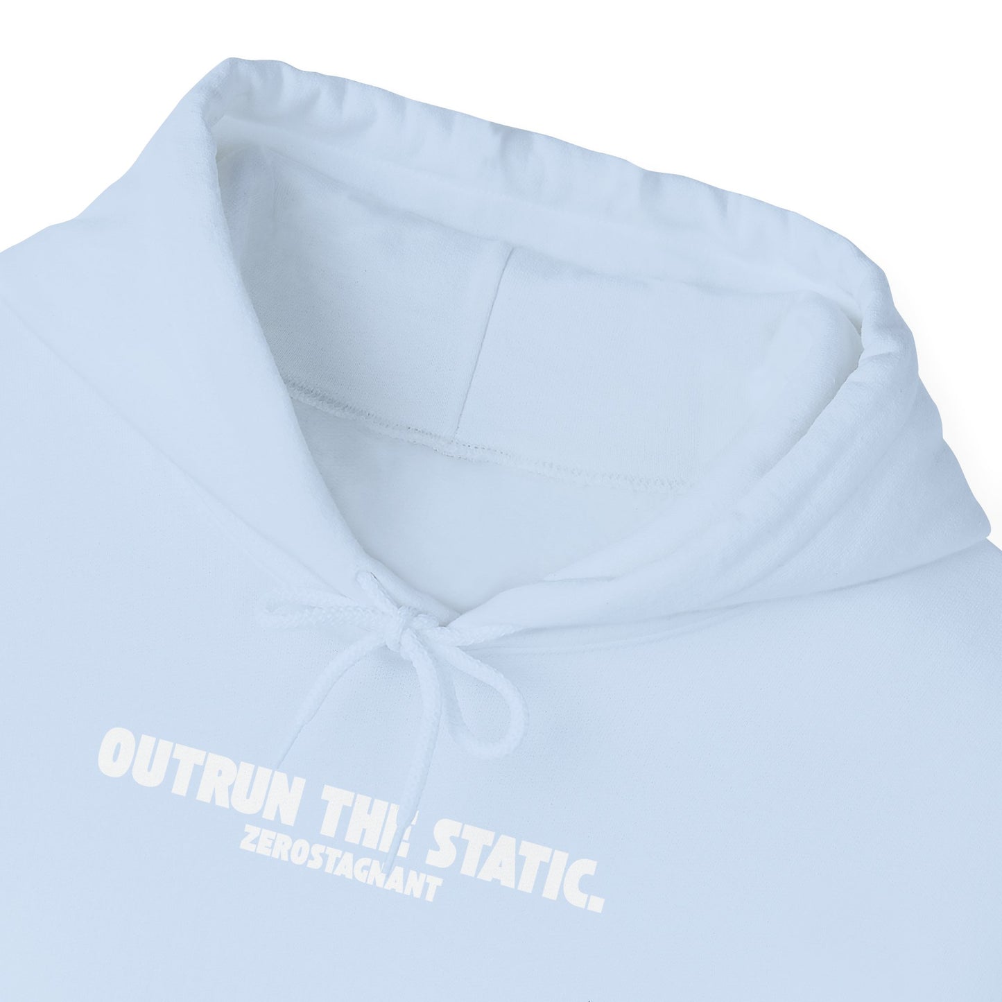 Outrun The Static, Hoodie — Unisex Heavy Blend™ Hooded Sweatshirt — Motivational Fitness Hoodie