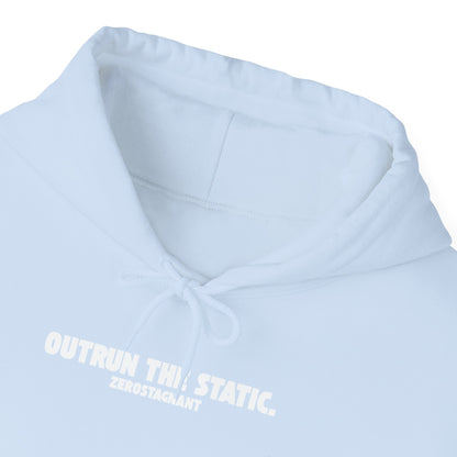 Outrun The Static, Hoodie — Unisex Heavy Blend™ Hooded Sweatshirt — Motivational Fitness Hoodie