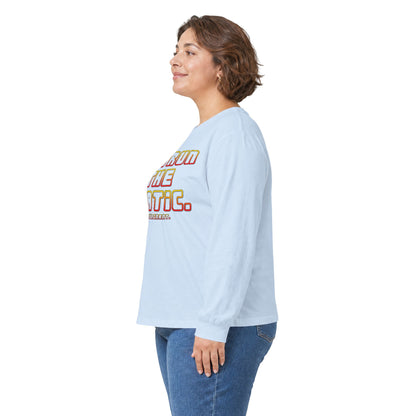 Outrun The Static Non-Stop  — Long Sleeve Retro Vaporwave Graphic Shirt