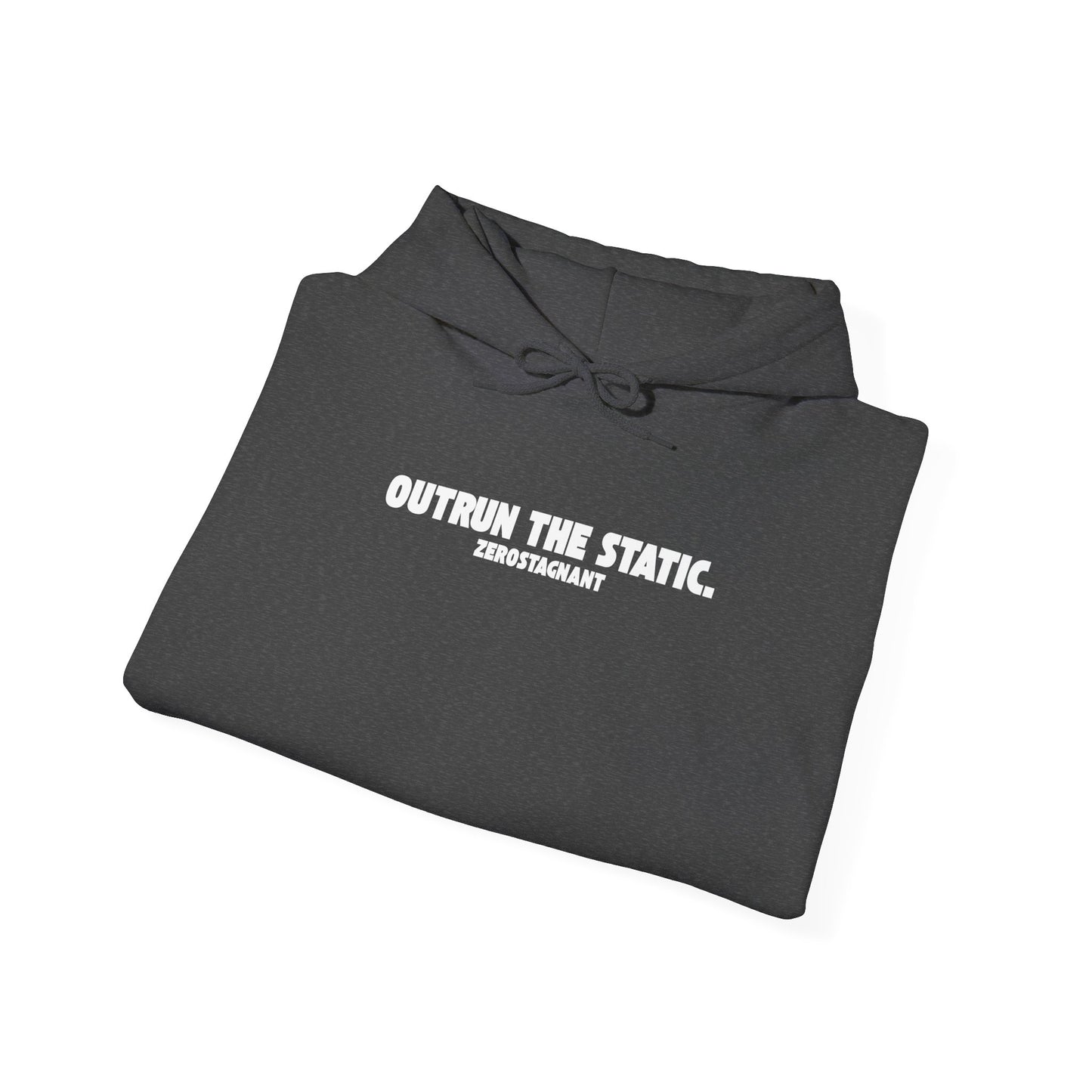 Outrun The Static, Hoodie — Unisex Heavy Blend™ Hooded Sweatshirt — Motivational Fitness Hoodie