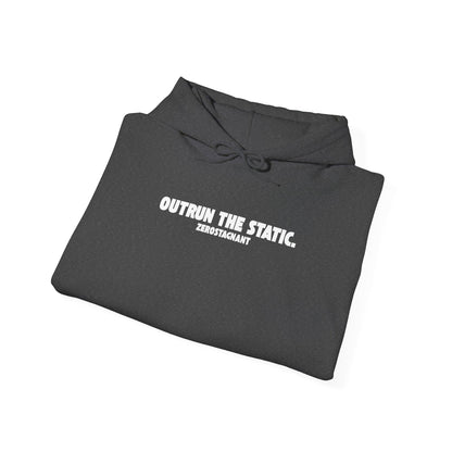 Outrun The Static, Hoodie — Unisex Heavy Blend™ Hooded Sweatshirt — Motivational Fitness Hoodie