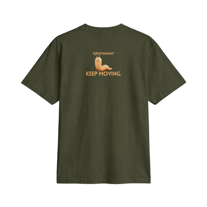 Fun Social Media 3D Cute Worm T-Shirt — Keep Moving.