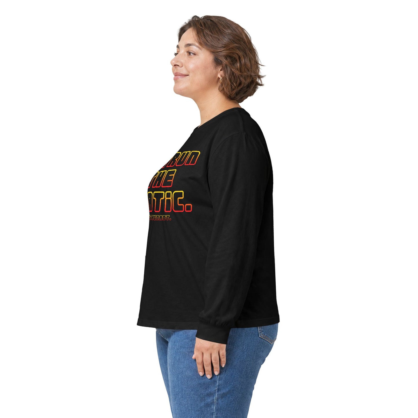 Outrun The Static Non-Stop  — Long Sleeve Retro Vaporwave Graphic Shirt