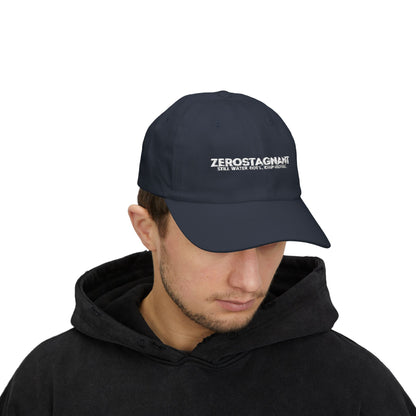 Dad Cap — Embroidered "Zerostagnant: Still Water Roots. Keep Moving."