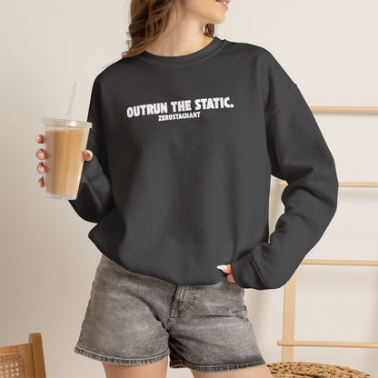 Outrun the Static T-Shirt — Unisex Garment-Dyed T-shirt—Motivational Fitness Tee