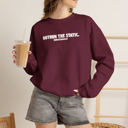 Outrun the Static T-Shirt — Unisex Garment-Dyed T-shirt—Motivational Fitness Tee