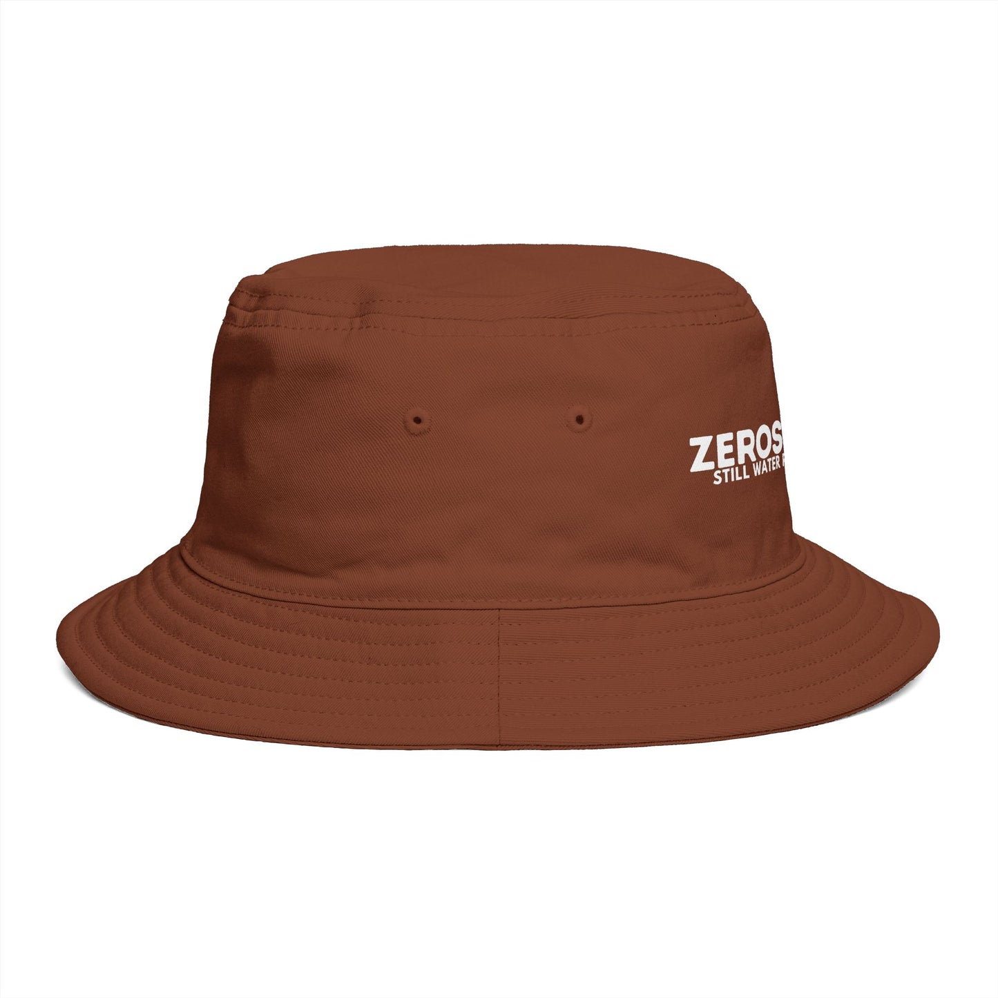 Bucket Hat — "ZEROSTAGNANT: Still Water Rots. Keep Moving."